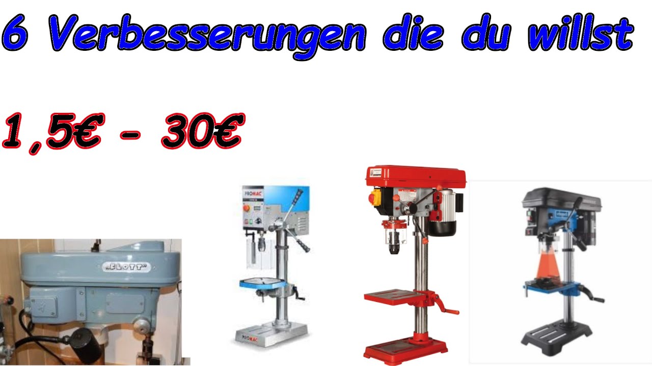 Scheppach DP18 Vario 550W 6 Verbesserungen  Güde Einhell Tischbohrmaschiene