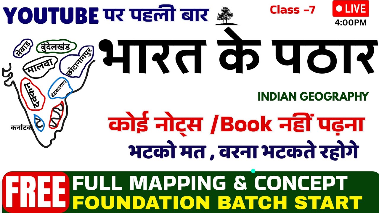 भारत के प्रमुख पठार | Bharat ke Pathar | Indian Plateau Mapping | Vishnu Sir Classes