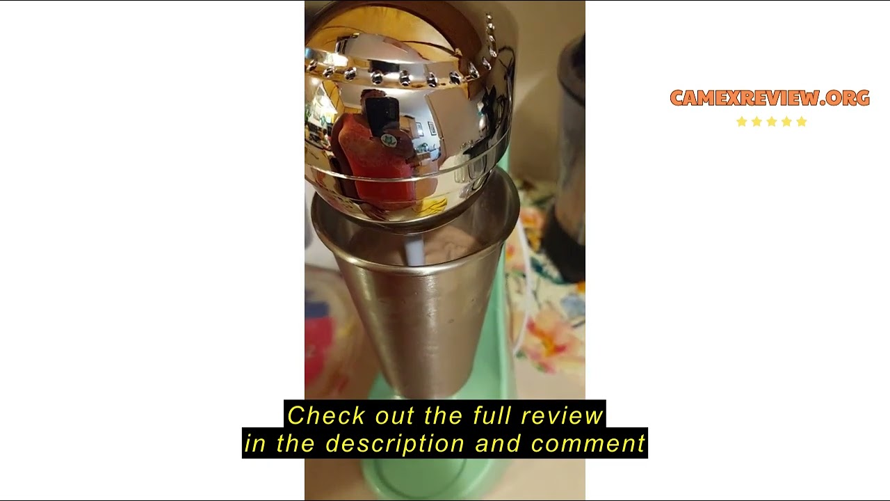 Review Nostalgia Two-Speed Electric Milkshake Maker and Drink Mixer, Includes 16-Ounce Stainless Ste