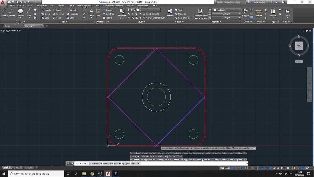 Esercizio CAD CAM completo