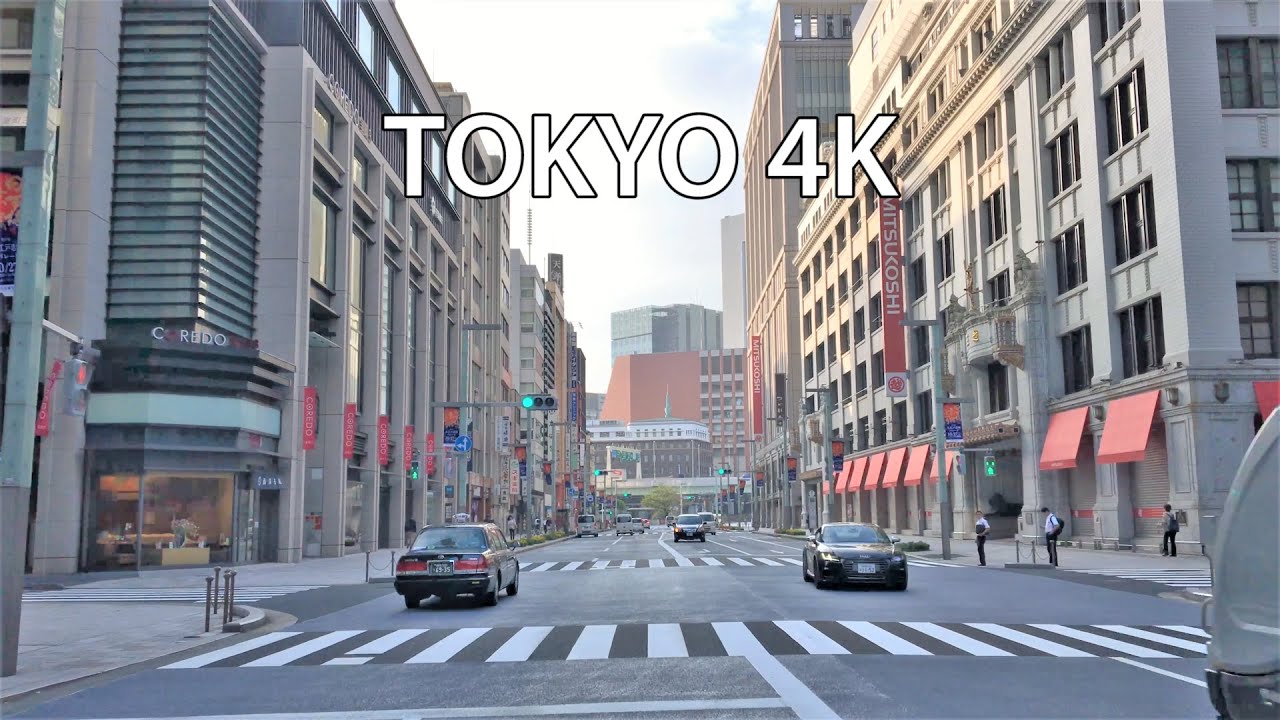 Tokyo 4K - Driving Downtown - Central Tokyo - Japan