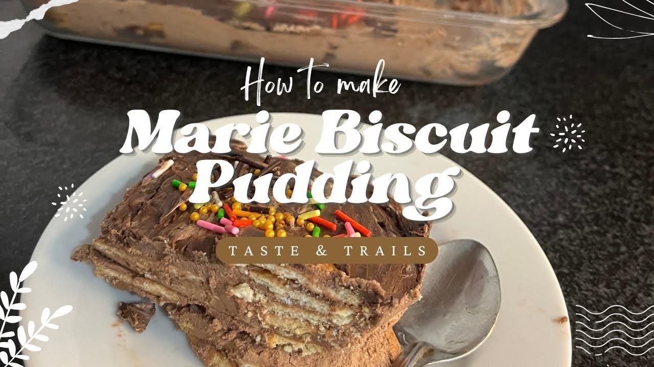 Silky Marie Biscuit Pudding with Chocolate Ganache | Kitchen Diaries 🍮