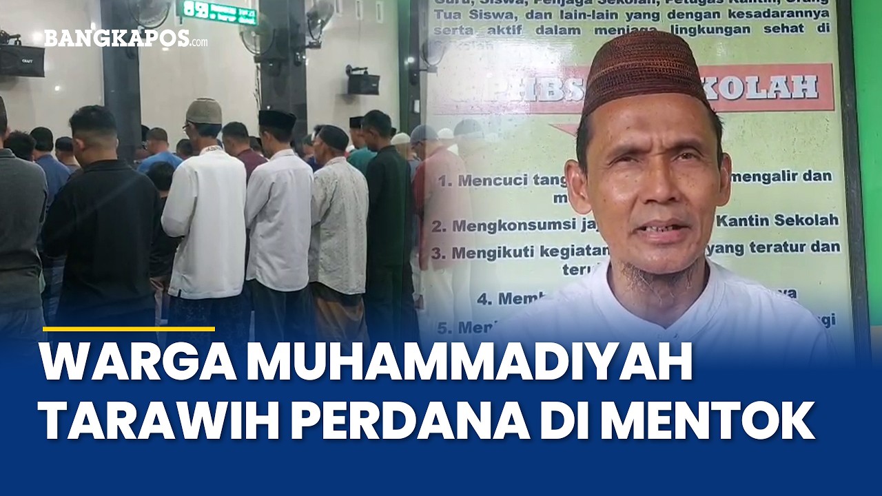 Warga Muhammadiyah Mulai Salat Tarawih Pertama di Masjid Baitul Hikmah Mentok Bangka Barat