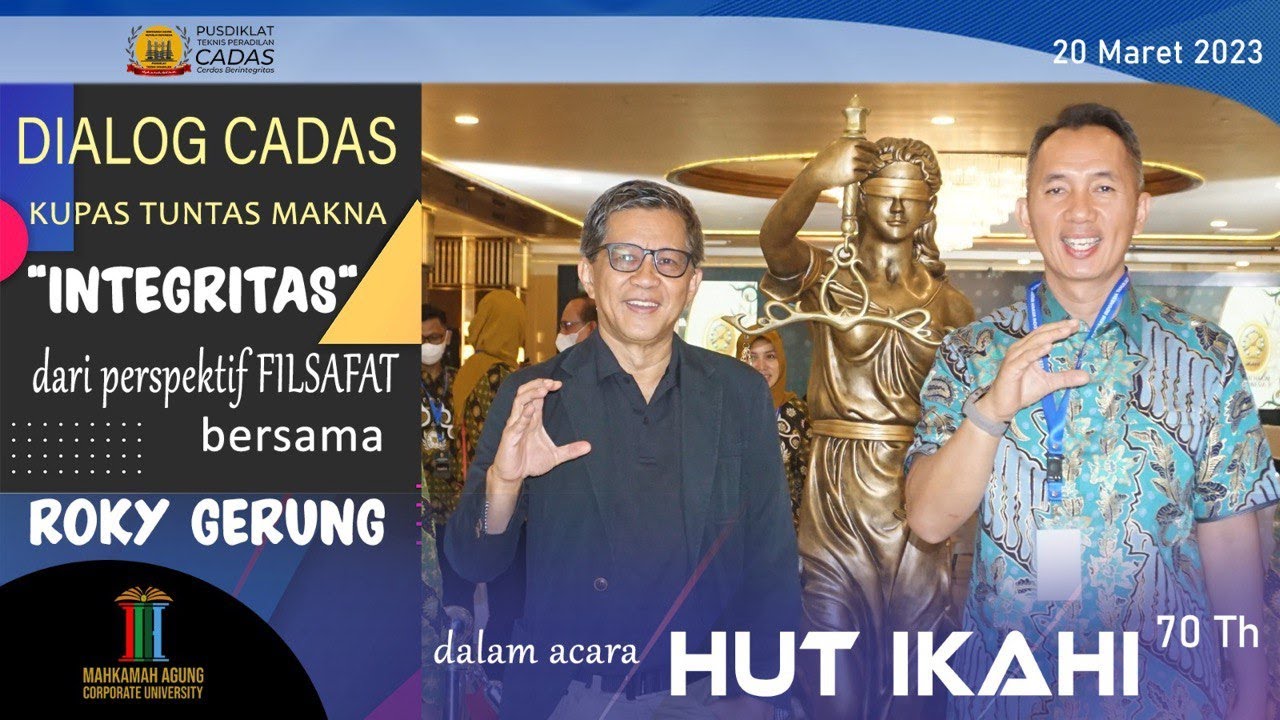 Roky Gerung dalam HUT IKAHI 70th | Mahkamah Agung RI