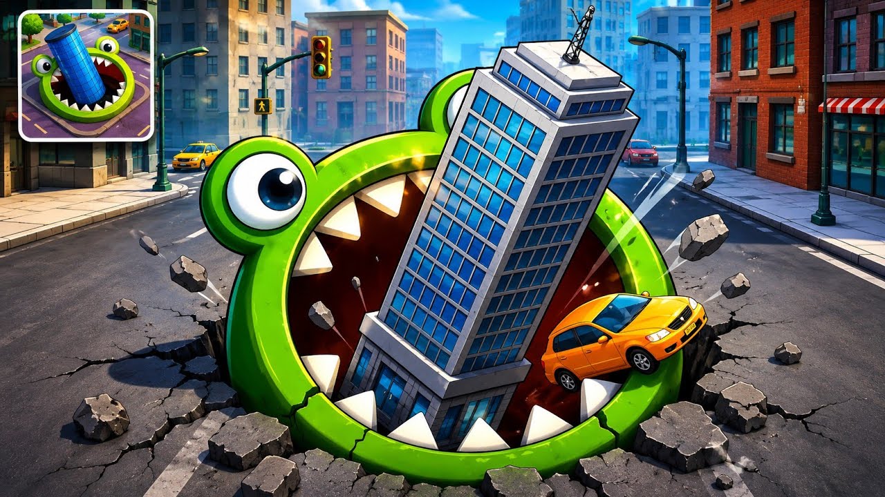 Hole.io Gameplay Walkthrough | Black Hole Evolution | Swallow Everything! (Android & iOS)