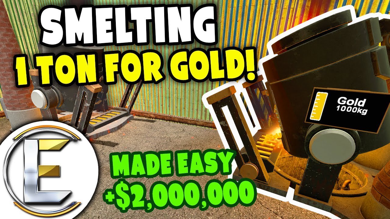 Smelting 1 Ton Of Gold - Gmod DarkRP Life (Mining Gold, Ton Of Gold Ingots Sell For Huge Profits)