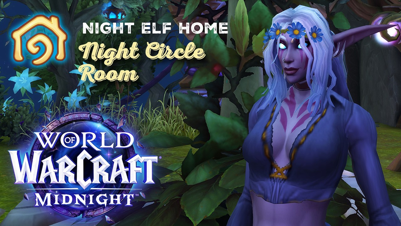 World of Warcraft Night Elf Home, A Closer Look at My Night Circle Room