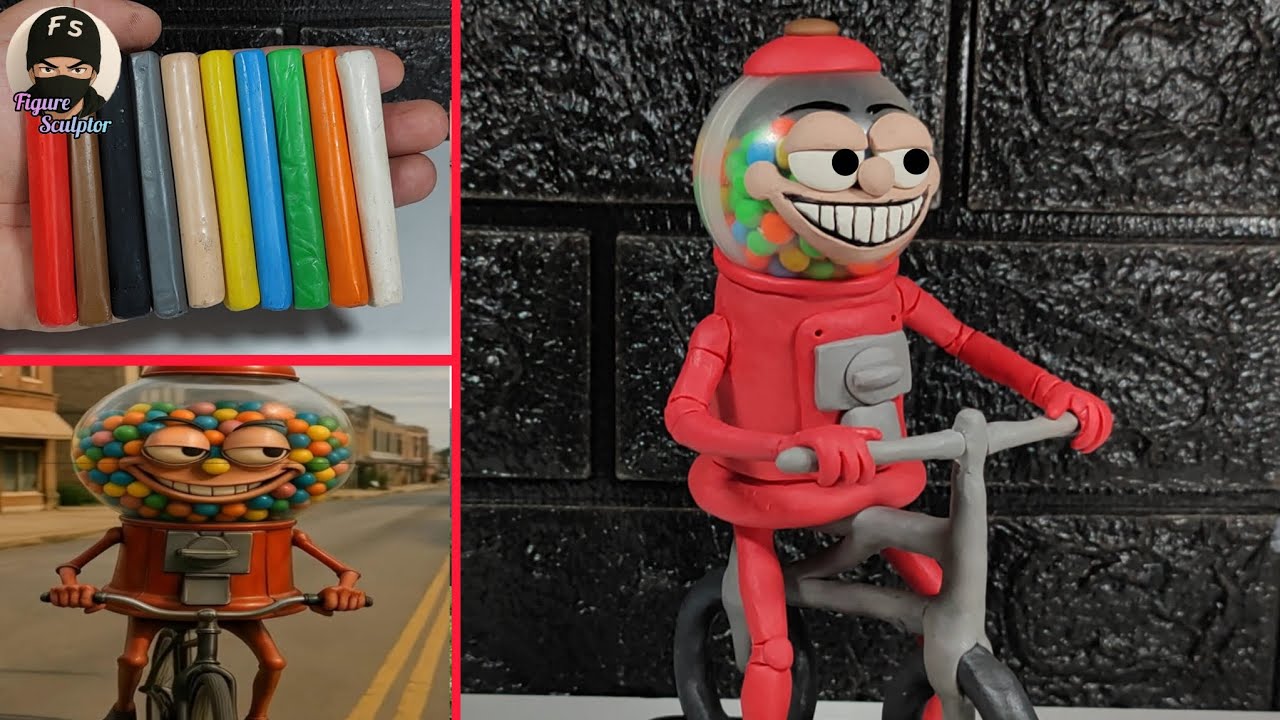 Como Hacer a CHICLETERA BICICLETERA 🚲🍬 en Plastilina || Brainrot Italiano 🤯🧠 || Figure Sculptor 🖌️