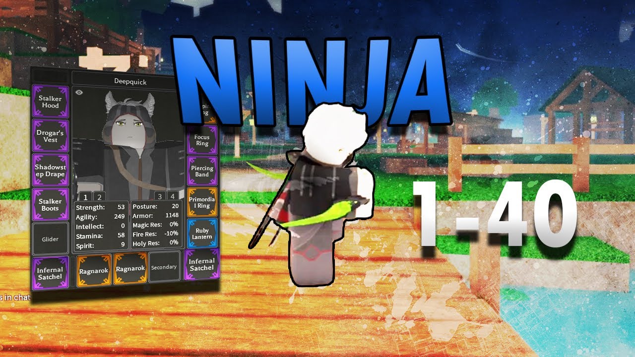 The Overpowered Ninja Build | Rune Slayer (1-40) Abridged