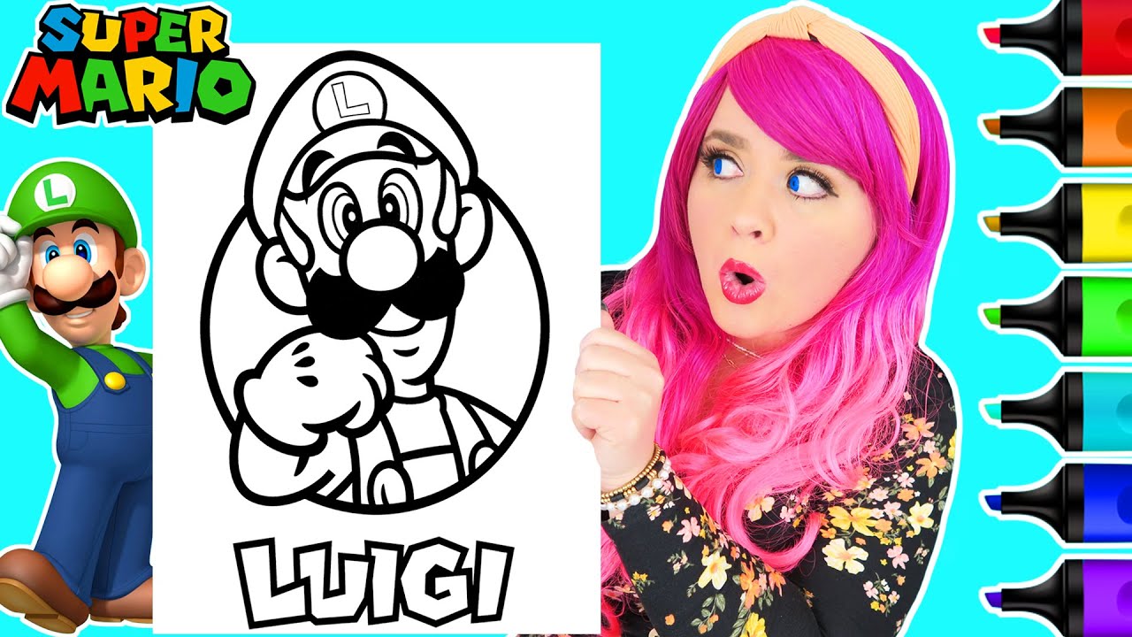 Coloring Luigi Super Mario Coloring Page | Ohuhu Art Markers