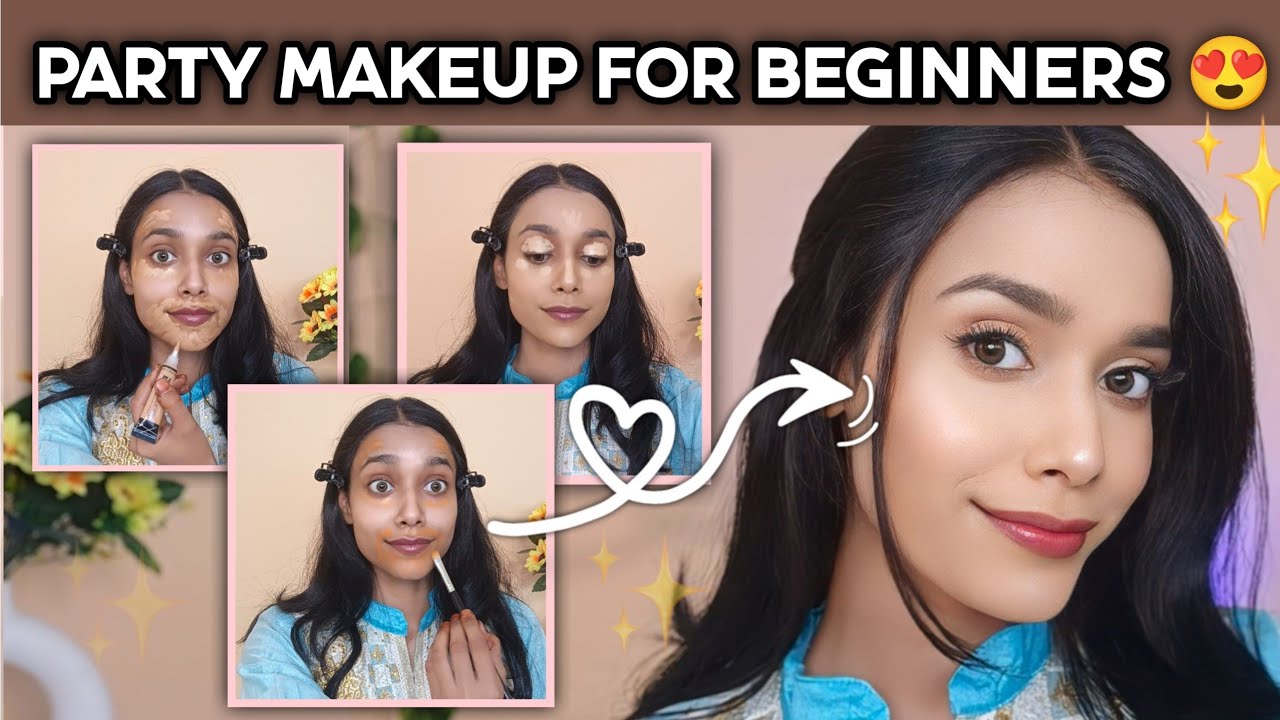 Party Makeup For Beginners (100% works) 😳✅#stepbystep #makeupforbeginners #makeuphack #makeuptips
