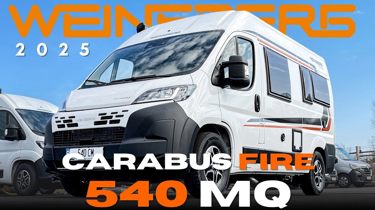 Weinsberg CaraBus 540 MQ Fire Edition 🔥 2025: Arktis-, Lounge- & Vinterpaket  (541cm plåtis, 4 pers)