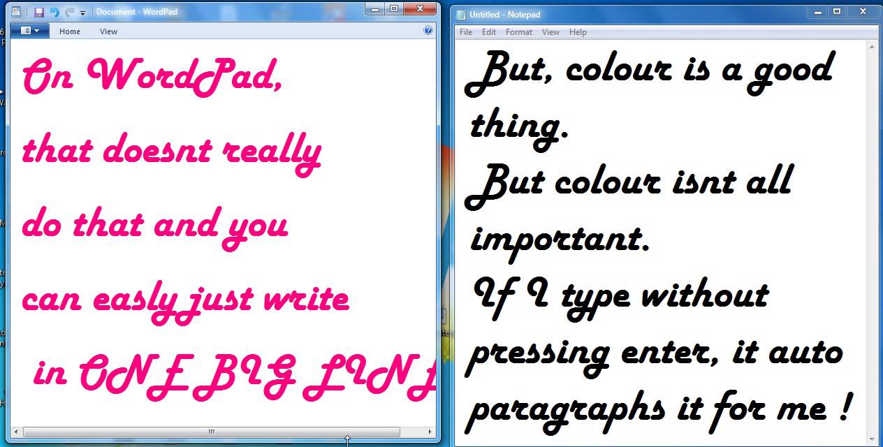 wordpad vs notepad