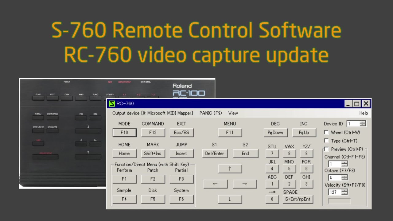 RC-760 updated - The Roland S-760 Remote Control Software