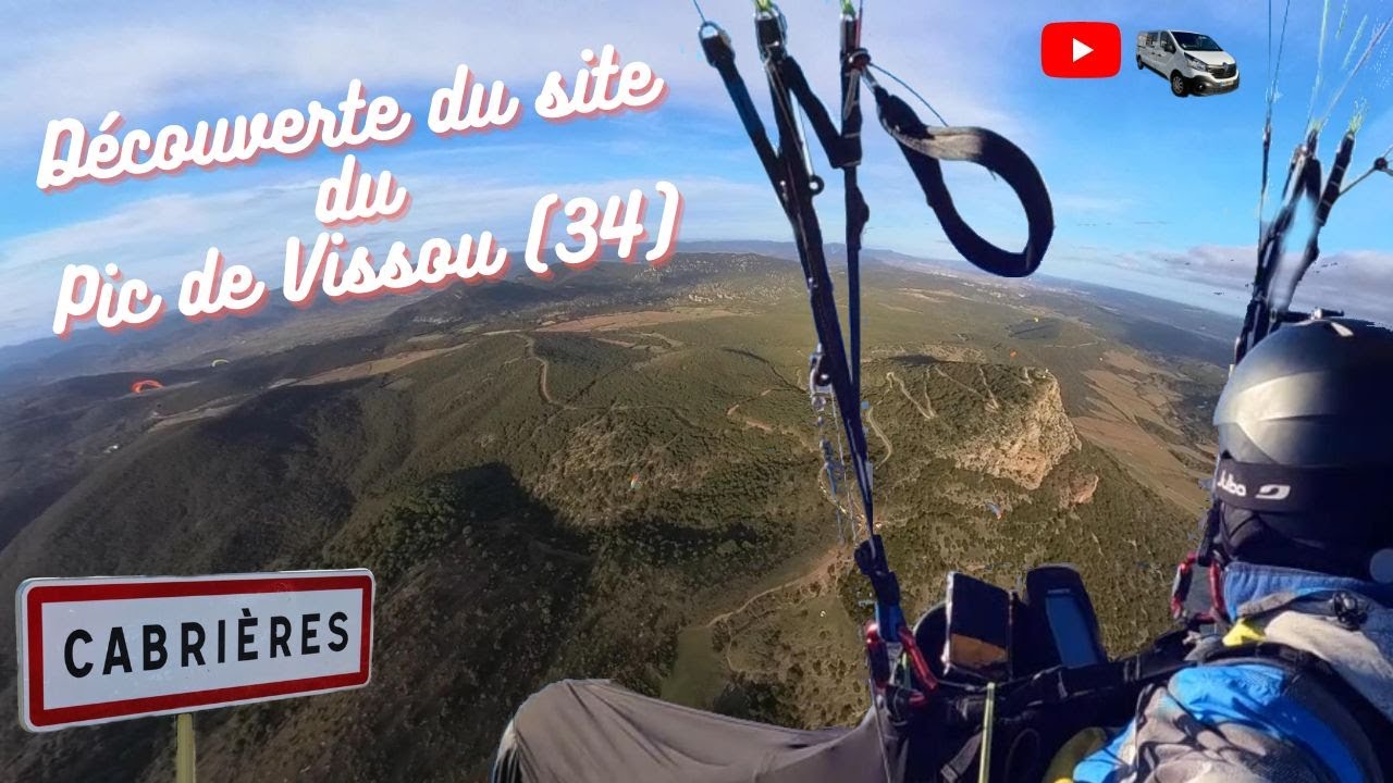 PARAPENTE au Pic de Vissou (34) Découverte du site de vol en 4K sous titre disponible