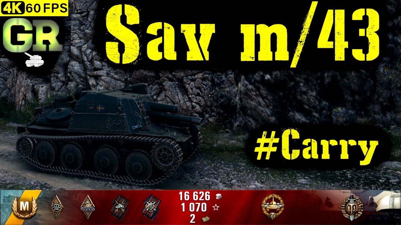 World of Tanks Sav m/43 Replay - 6 Kills 1.2K DMG(Patch 1.4.1)