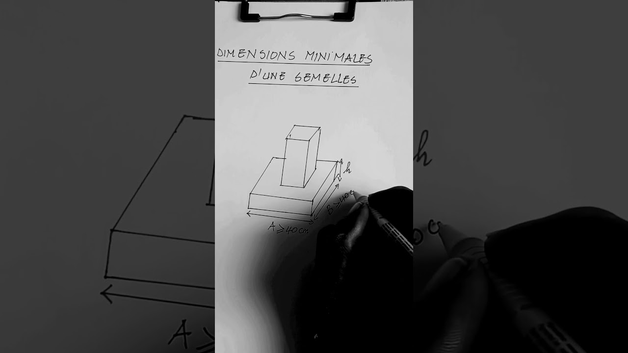 les dimensions minimales d'une semelle isol&eacute;e #g&eacute;niecivil #btp #construction #fondation