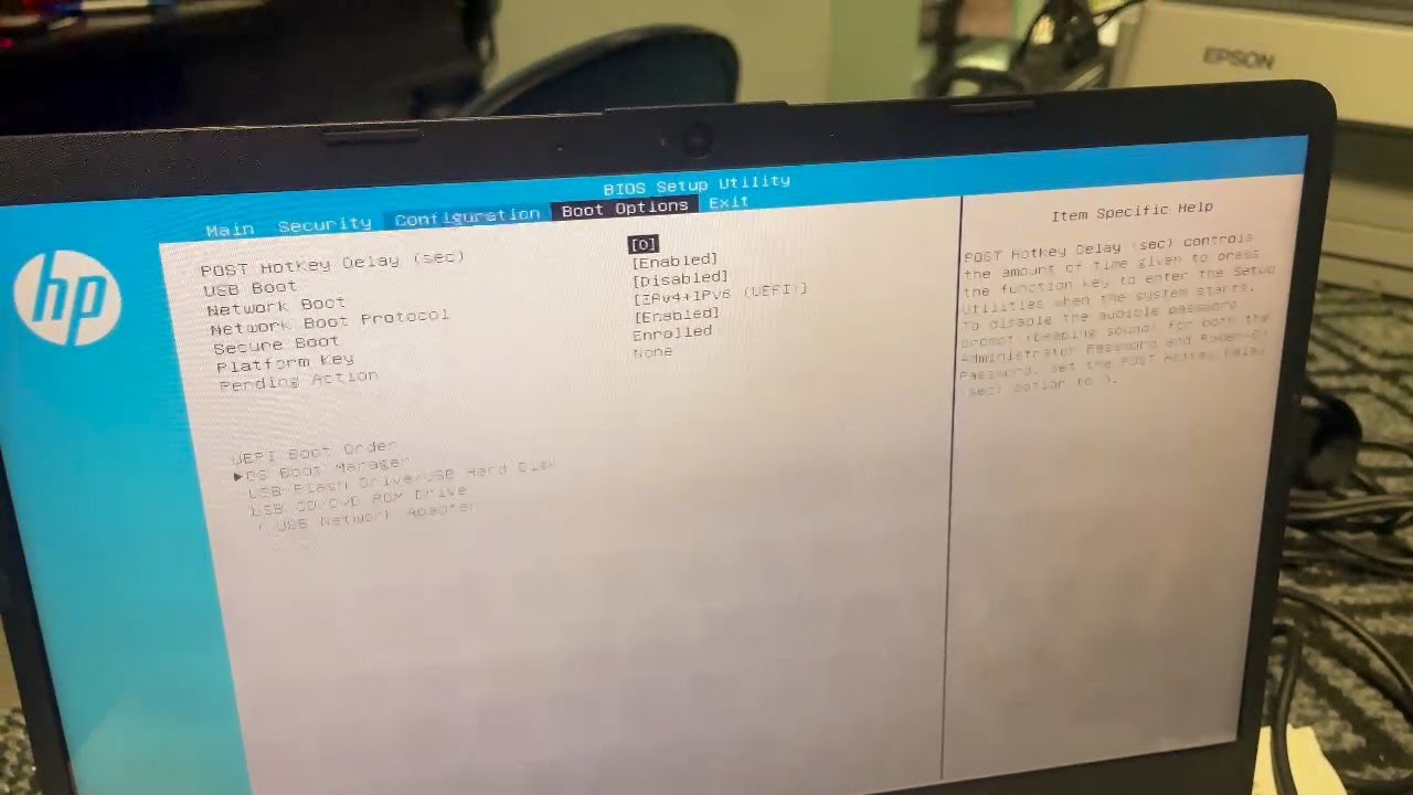jak uruchomić komputer z dysku USB w laptopie HP