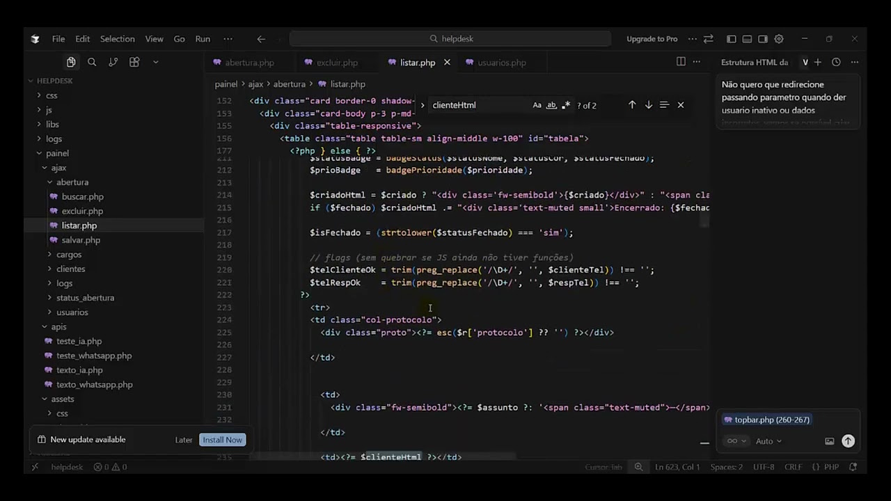 Desenvolvendo Sistemas com IA - Aula 22 - Botão para alterar status - Módulo 06