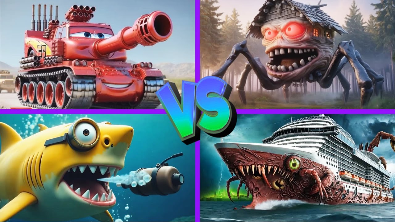 Infected Sea🆚House Head🆚McWueen Tank🆚Minion Shark - Tiles Hop EDM Rush 🎶