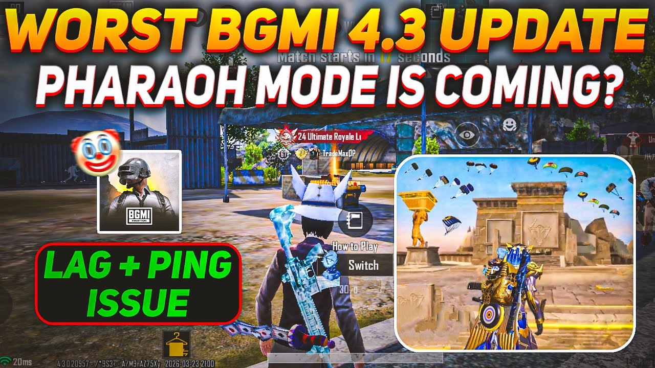 Худшее обновление Bgmi 4.3 🤡 Обновление для кемпера ✅ | Скоро появится режим &laquo;Фараон&raquo; | Проблемы ...
