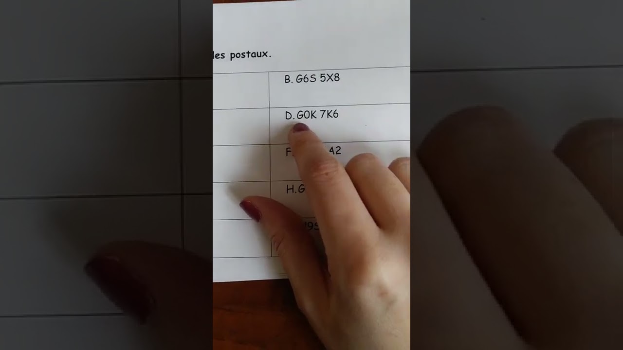 E-11 Lire des codes postaux