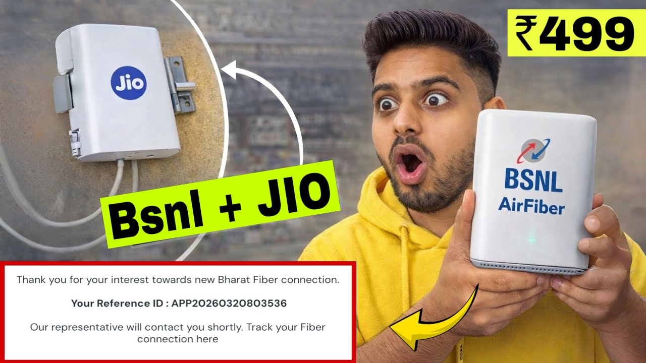 Jio air fiber ₹555 new plan | Airtel air fiber ₹500 only | Bsnl air fiber booking & Installation 