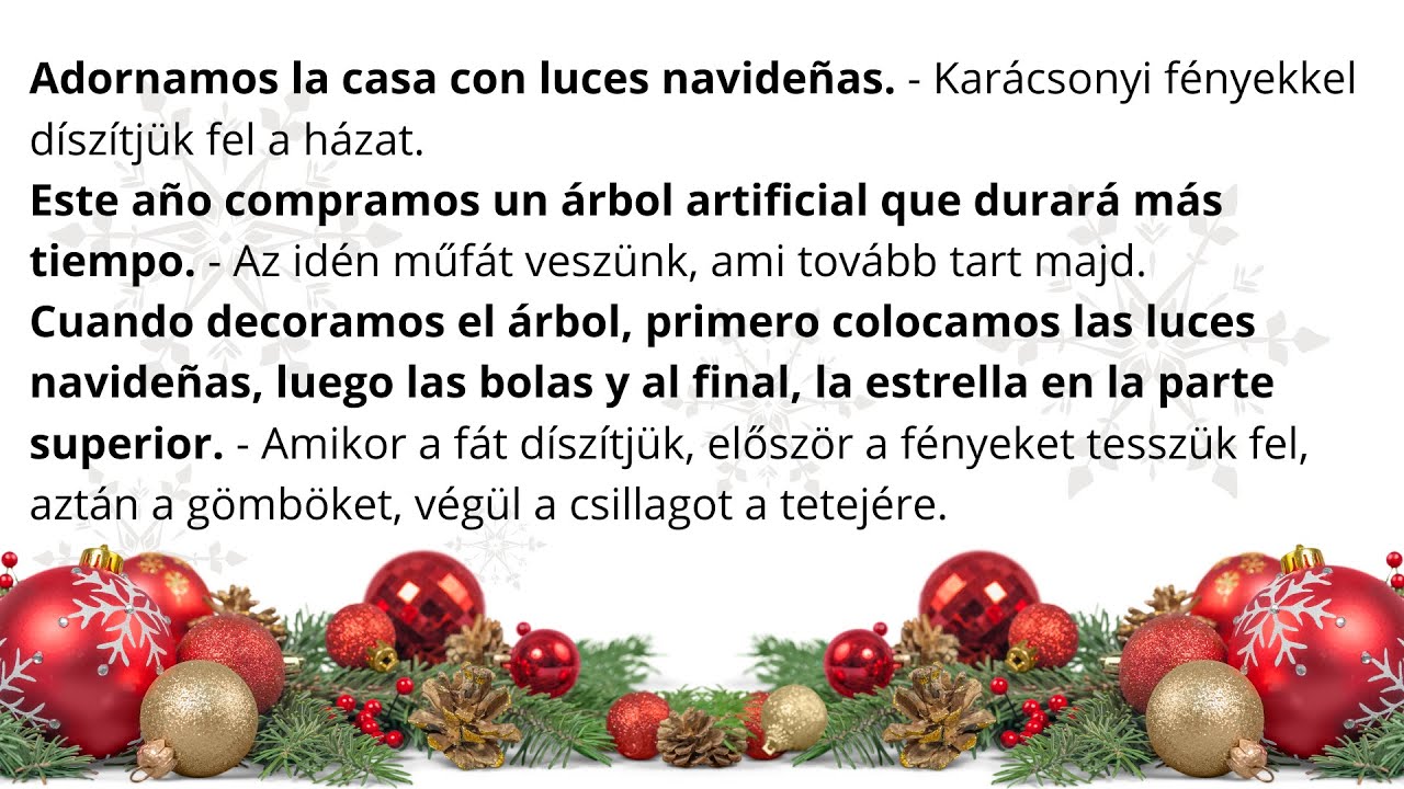 Spanyol pár percben 24. - A karácsony spanyolul
