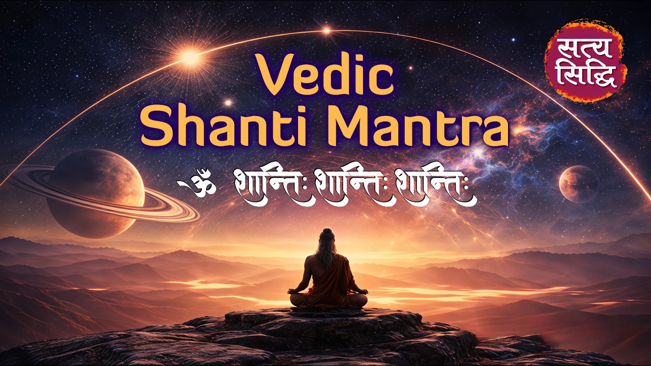 Vedic Shanti Mantra - Om Dyauh Shantir Antariksham Shantih for peace, meditation, and inner calm.