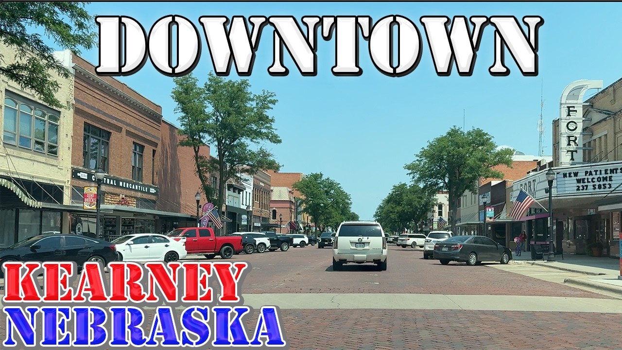 Kearney - Nebraska - 4K Downtown Drive