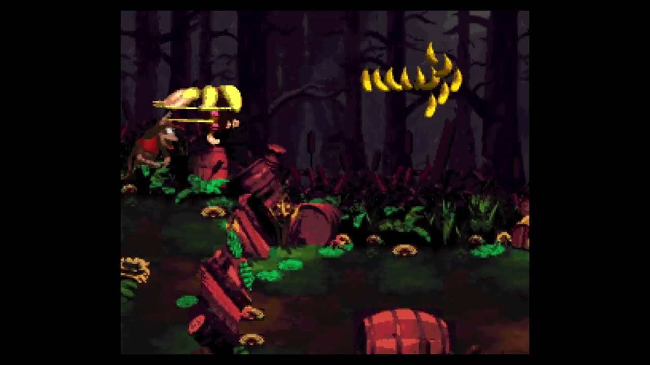 [SNES] Donkey Kong Country 2: Diddy's Kong Quest Walkthrough [24] - Mudhole Marsh 100%