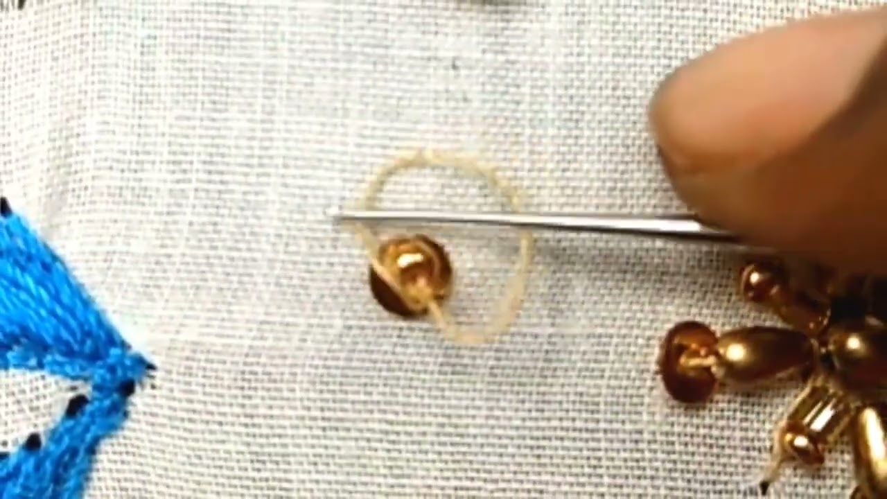 Bead End Knot work | No End Knot | Aari Work Tutorial For Beginners