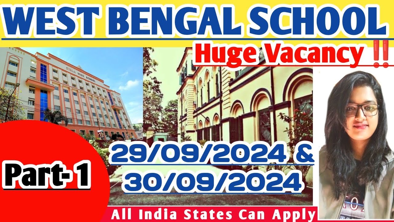 Part-1/🚀Huge vacancy ‼️ WEST BENGAL SCHOOL TEACHER VACANCY BIHAR SCHOOL TEACHER VACANCY