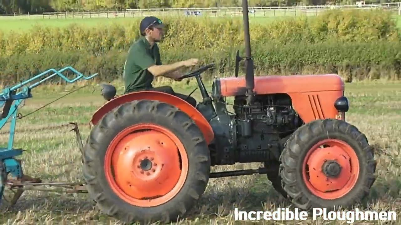 1958 Same DA30 4WD 2.5 Litre 2-Cyl Diesel Tractor (30 HP) with Ransomes 2 Furrow Trailed Plough