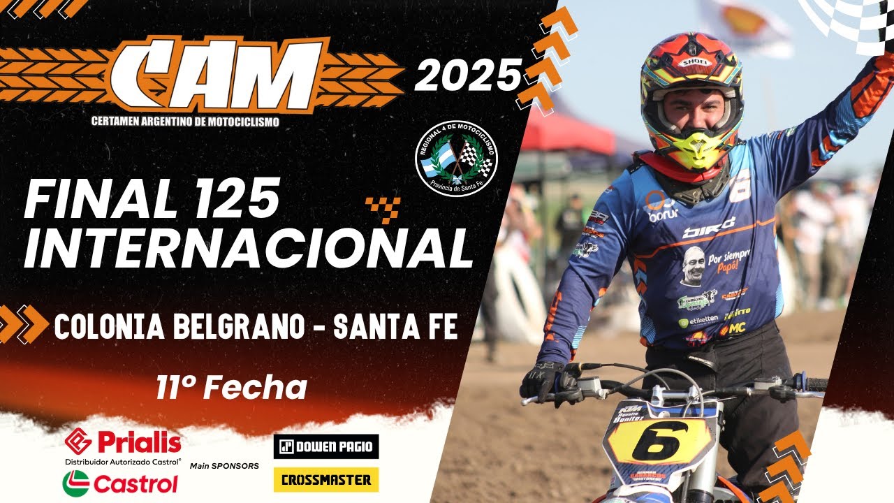 FINAL Completa - 125cc Internacional - 11a Fecha Coronación - CAM 2025 - Colonia Belgrano