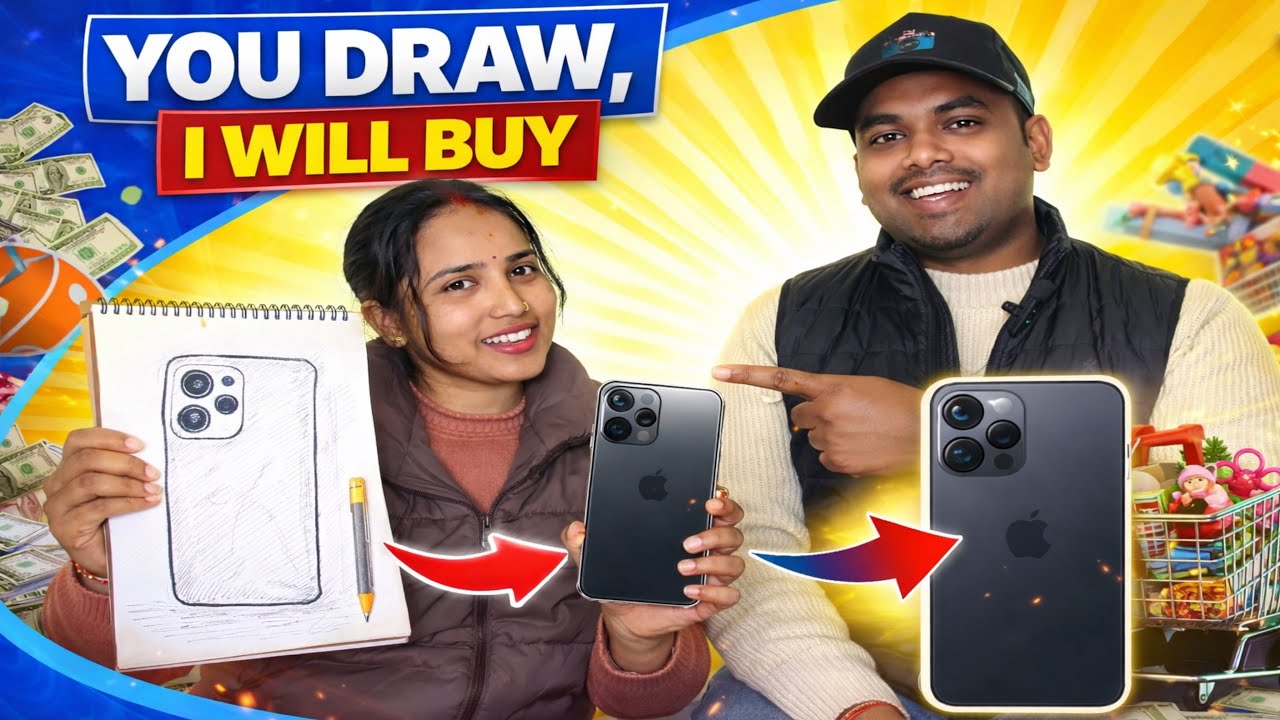 WHATEVER YOU DRAW, I WILL BUY CHALLENGE || NiSHi ENTERTAINMENT || HUSBAND WIFE CHALLENGE || 