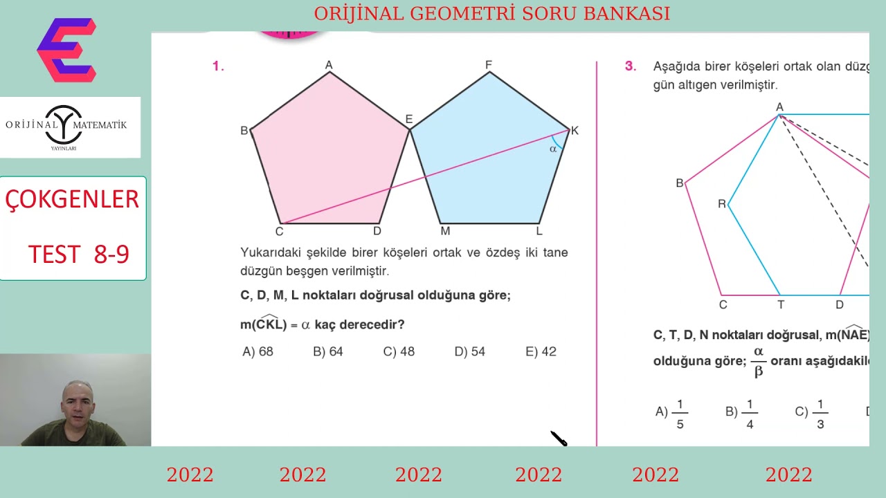 ÇOKGENLER TEST 8 -9 (ORİJİNAL GEOMETRİ 2022)