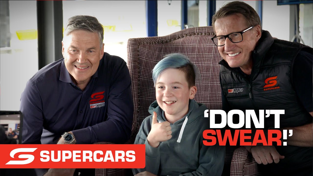 Kid commentator gets advice from Crompo and Skaife - BP Ultimate Sydney SuperSprint | Supercars 2021