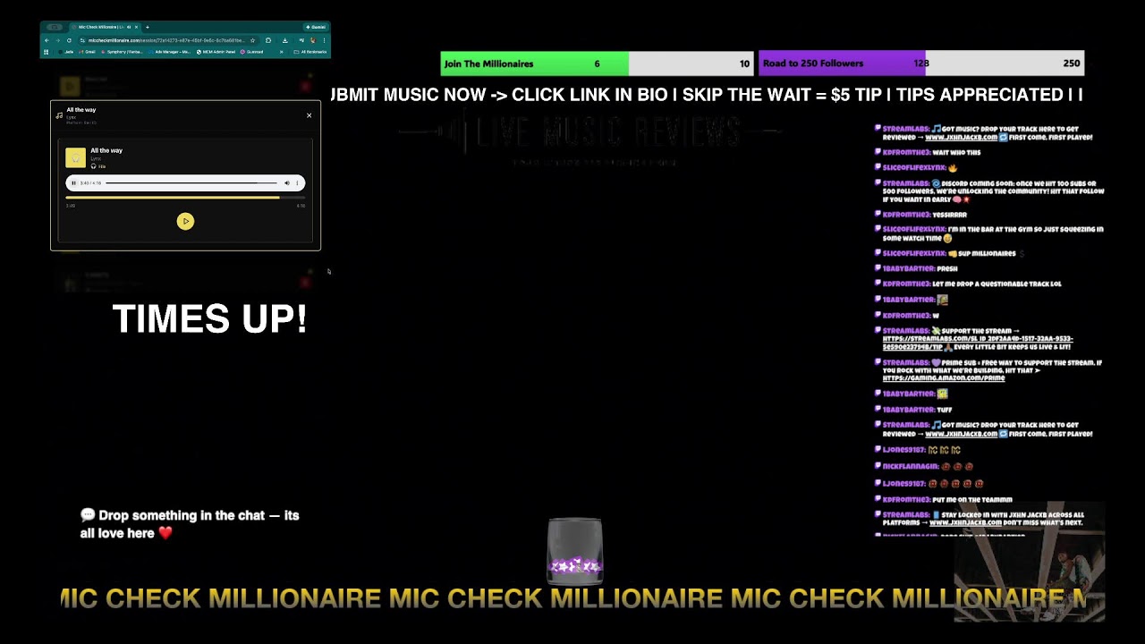 🎙️ Mic Check Millionaire LIVE with Jxhn Jacxb | Music Reviews 🔥 Submit Your Song Now!