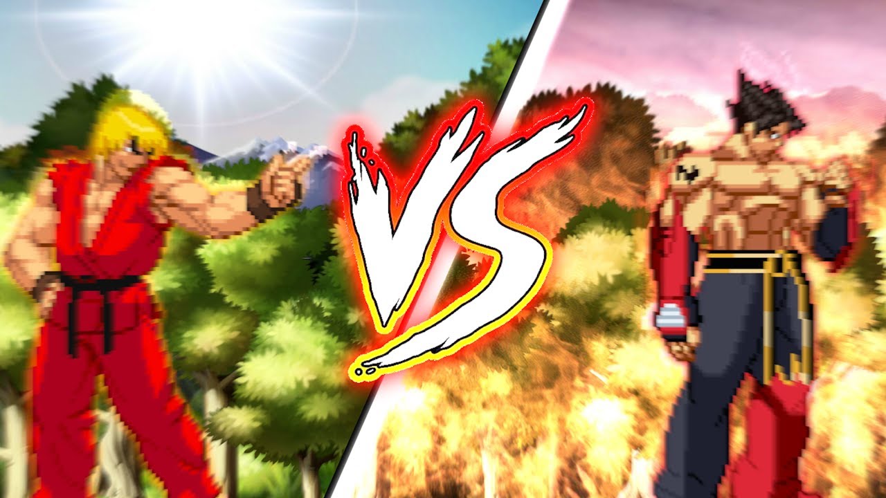 Jin Kazama Vs Ken Masters | Tekken Vs Street Fighters | Sprite Animation
