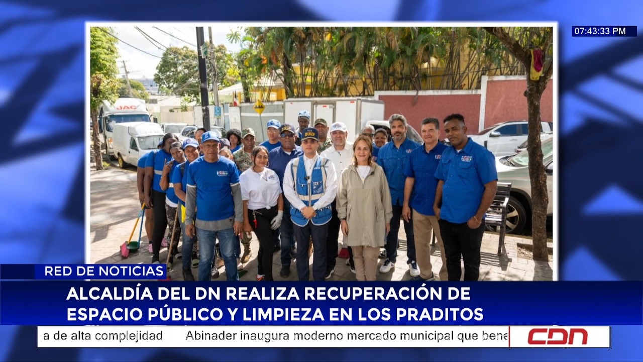 Alcaldía del DN realiza recuperación de espacio público y limpieza en Los Praditos