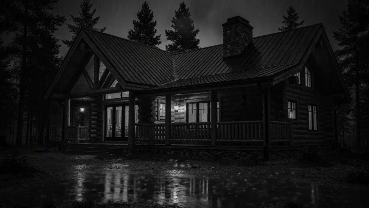 Thunderstorm Cabin Ambience with Heavy Rain | Sleep Aid for Anxiety Relief
