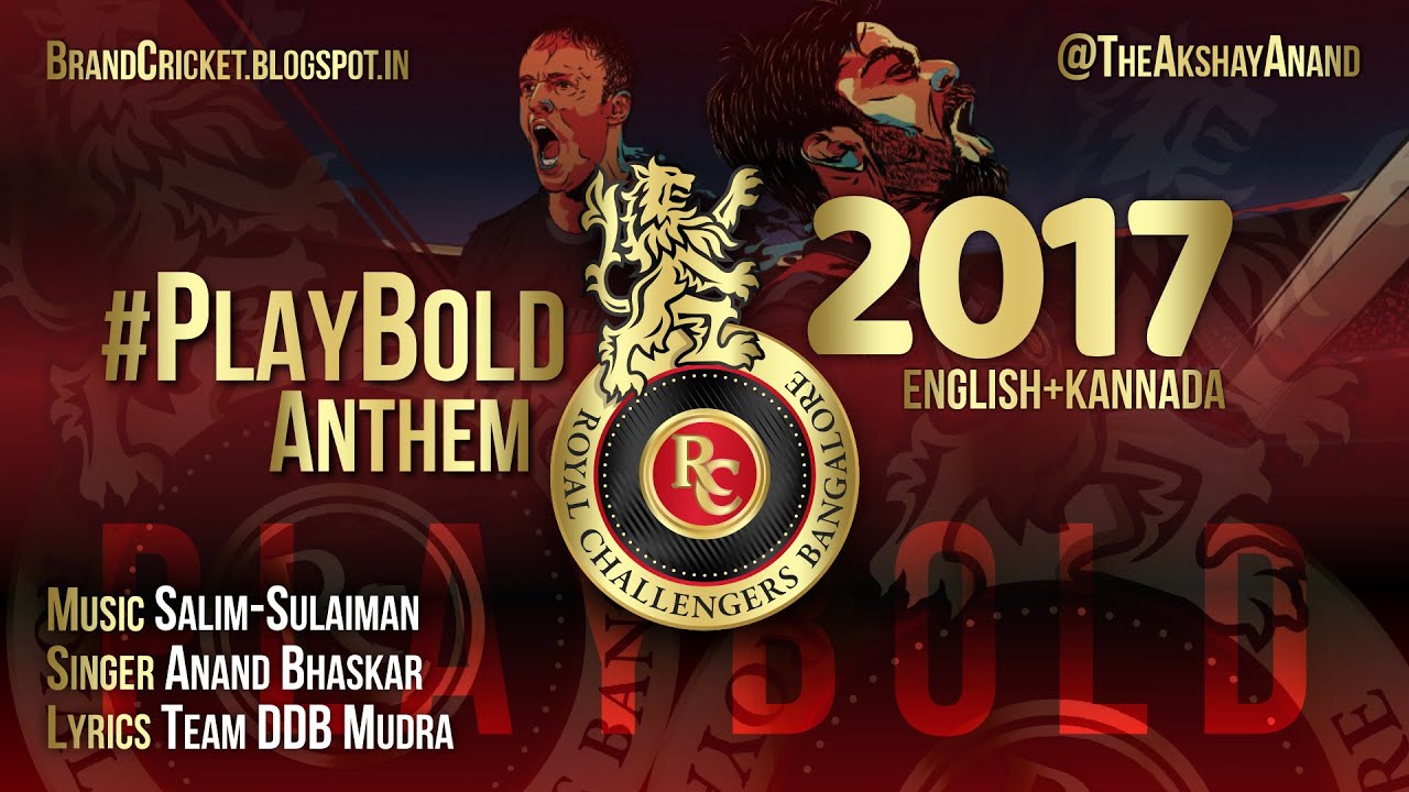 RCB 2017 #PlayBold Anthem - English & Kannada