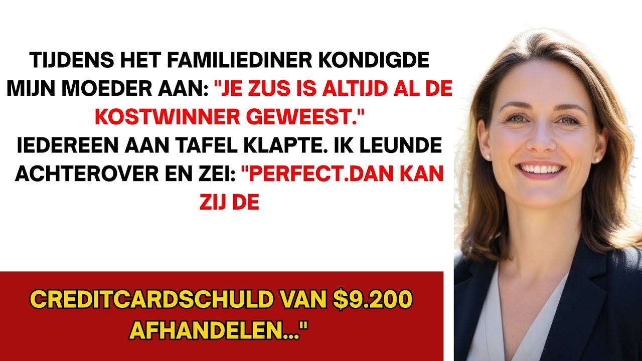 Bij het familiediner zei mijn moeder: 