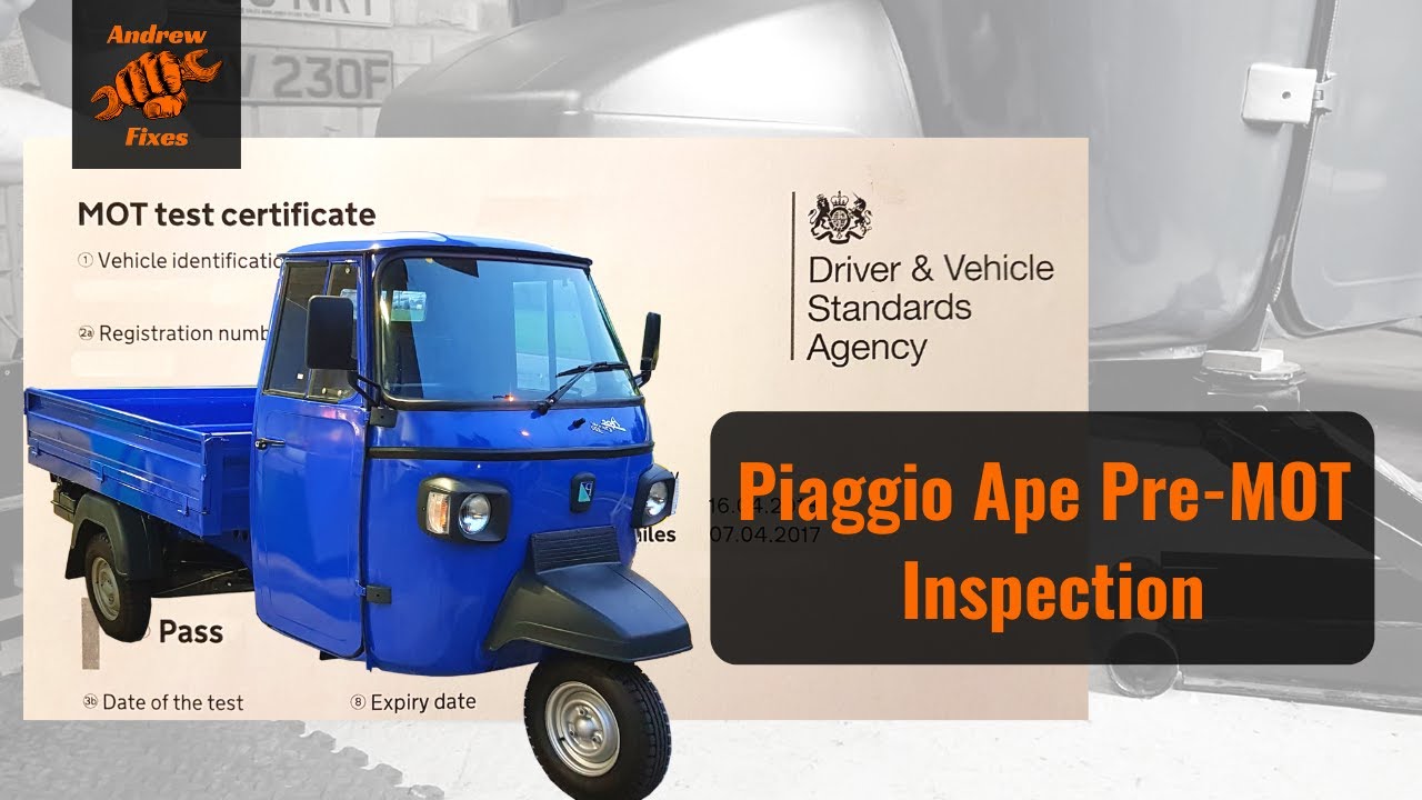 Piaggio Ape Pre-MOT Checks | Piaggio Ape Classic 400 diesel