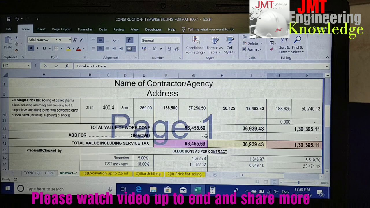Semi Automated Smart Billing with Measurement Book in Construction Field(P-A)*Civil Engr shld watch*