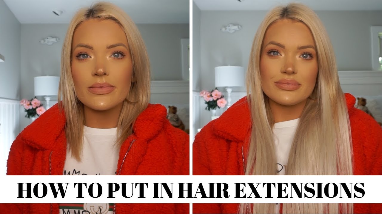 HOW TO PUT IN HAIR EXTENSIONS WITH SHORT HAIR | FOXY LOCKS