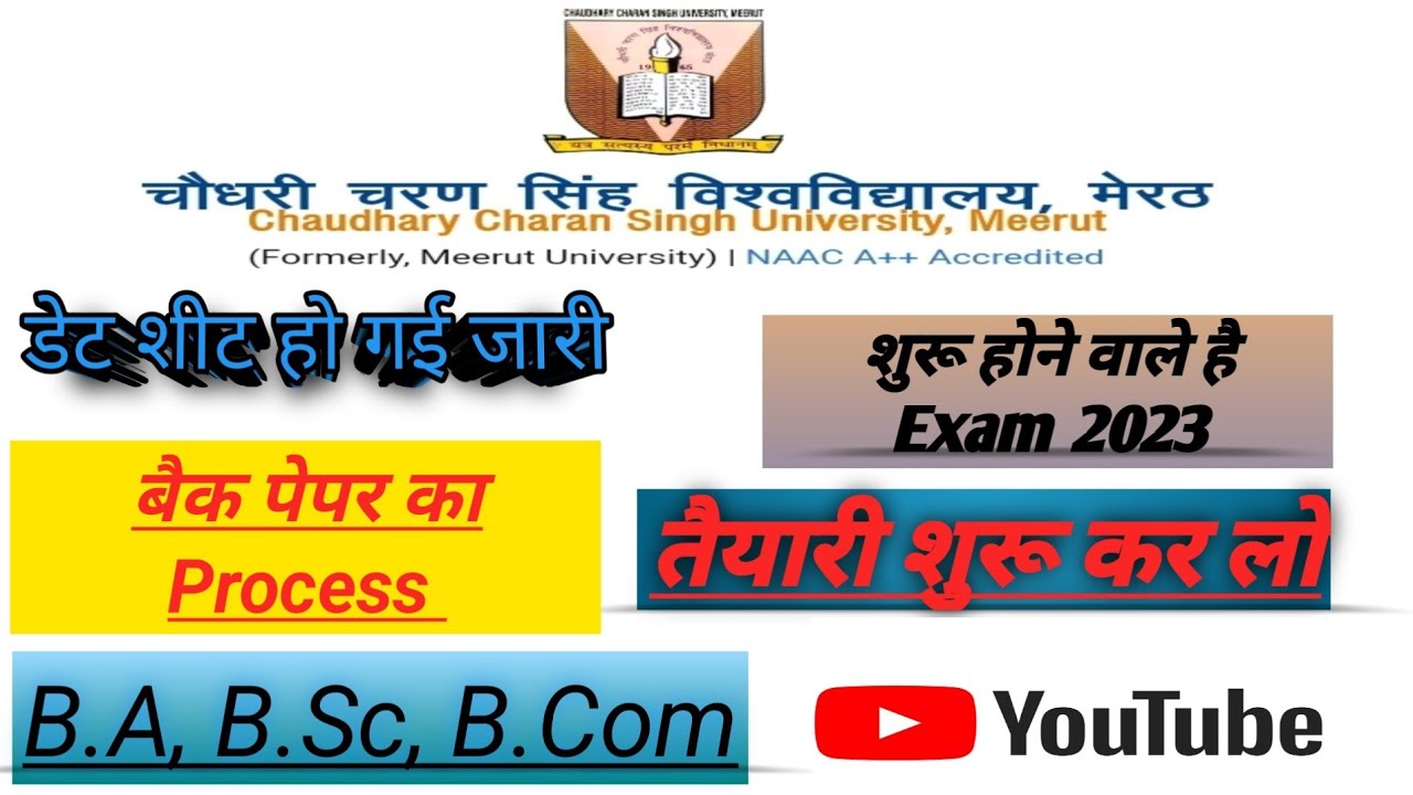 ccsu exam odd semester 2023 | ccsu date sheet download 2023 | ccsu latest update