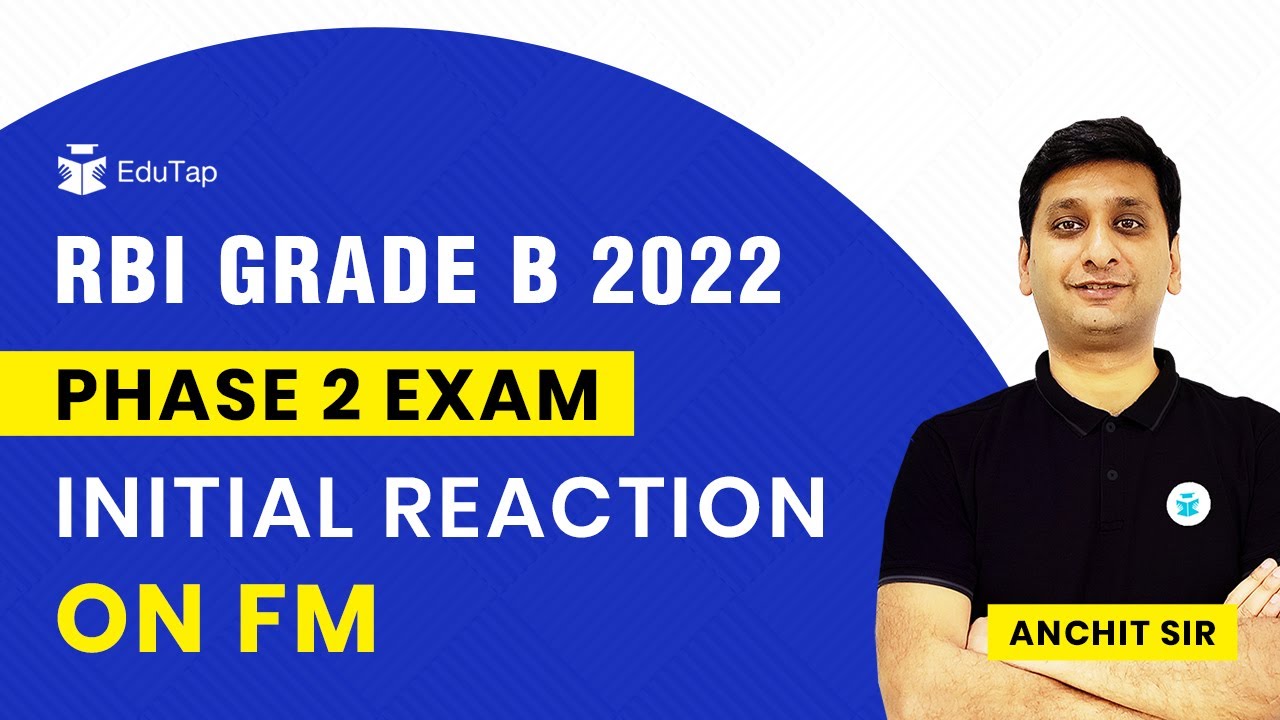 🔴 RBI Grade B 2022 Phase 2  Exam Analysis | FM Paper of RBI Grade B 2022 | Answer Key RBI Phase 2