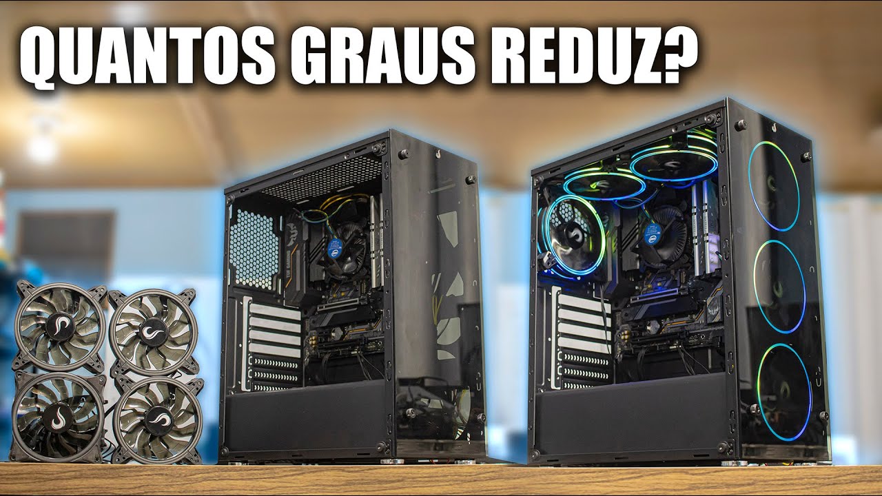 GABINETE SEM FAN VS GABINETE COM FANS, O QUANTO MELHORA?